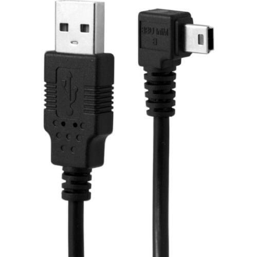 Zihan 3.0m Mini USB B Type 5pin Male Right Angled 90 Degree to USB 2.0 Male Data Cable with Ferrite