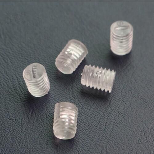 1000PCS/lot M8*10 M8X10 Metric Thread Acrylic Slotted Set Screws Transparent PC Material Screws Clear Self-Tapping Screw Socket
