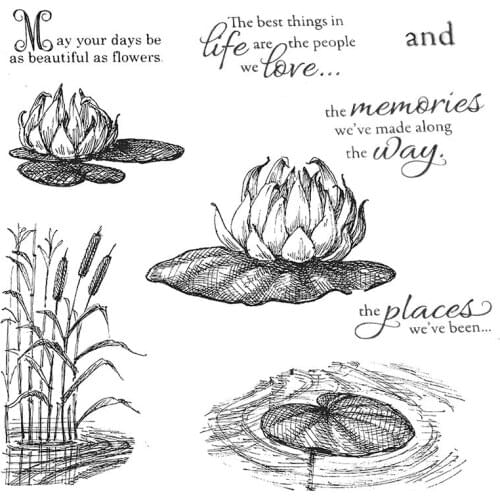 14x14cm Flower Clear Stamps Transparent Seal Silicone Seal TPR Christmas Wedding Roller Stamps DIY Scrapbook Album Card