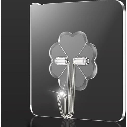 20/10 Pcs Wall Hooks Transparent Strong Self Adhesive Door Hangers Hooks Suction Heavy Load Rack Sucker Kitchen Bathroom