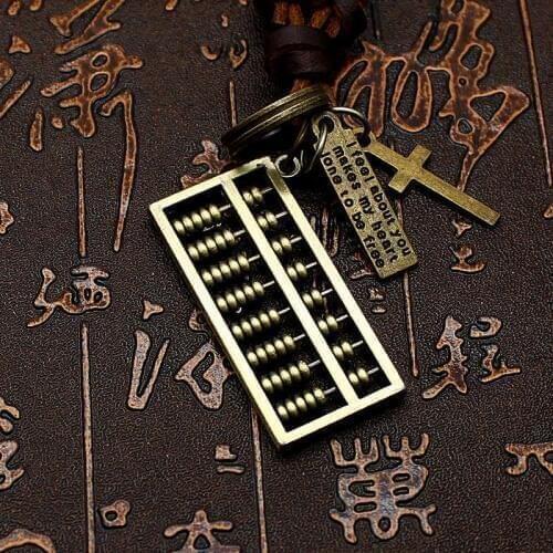 2019 Vintage Steam Punk Statement Necklace & Pendant Abacus Leather Necklace For Women Men Fashion Jewelry Wholesale