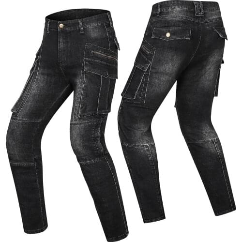 2020 knee zipper motorcycle riding pants mens motorcycle pants fall-resistant for racing handsome slim jeans
