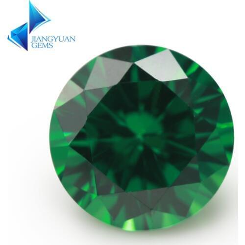 3.0~10mm 5A Round Cut CZ Stone Brilliant Light Green Cubic Zirconia Synthetic Gems stone