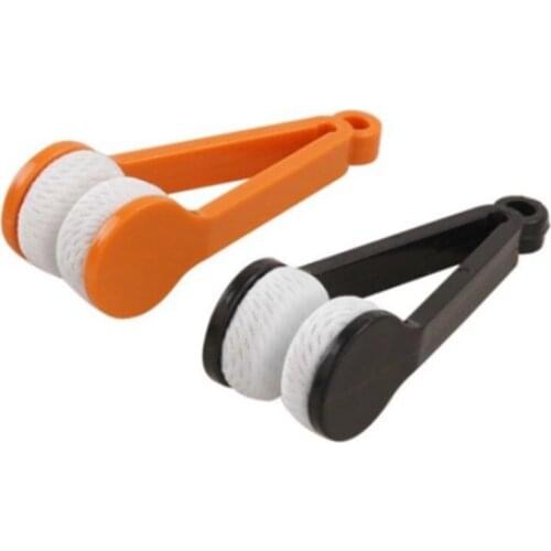 5 Colors Mini Glasses Clean Tool Brush Microfiber Two-side Sunglasses Brush Eyeglass Cleaner Brush Spectacles Rub Cleaner 1PCS