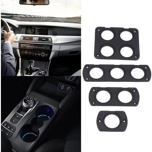 70% HOT SALES!!! 1/2/3/4 Hole Car USB Cigaretted Lighter Voltmeter Mount Holder Outlet Panel Frame