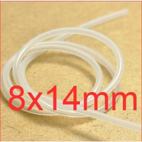 8mm ID 14mm OD 8X14 Transparent Silicone Rubber Tube Hose ( food grade ) medical flexible pipe,8mm*14mm capillary connect tube