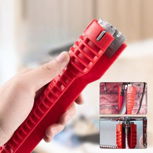 8 In 1 Anti-slip Kitchen Repair Plumbing Tool Flume Wrench Sink Faucet Key Plumbing Pipe Wrench Bathroom Wrenches Tool Sets