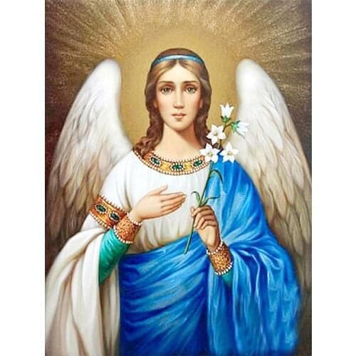 Angel Religious Figure Diamond Painting Round Full Drill Portrait Nouveaute DIY Mosaic Embroidery 5D Cross Stitch Home Decor