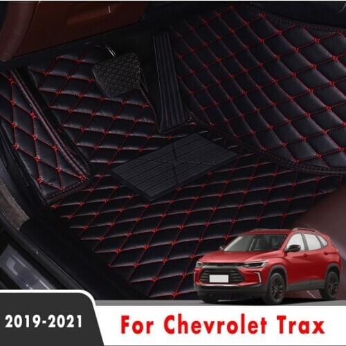 Car Floor Mats For Chevrolet Trax Tracker Holden 2021 2020 2019 Auto Custom Interior Leather Carpets Protector Covers Waterproof