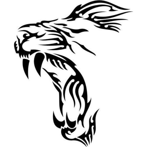 Car Stickers AWN LION Funny PVC Car Decoration Accessories Decals Creative Waterproof Sunscreen Black/white, 16cm*13cm