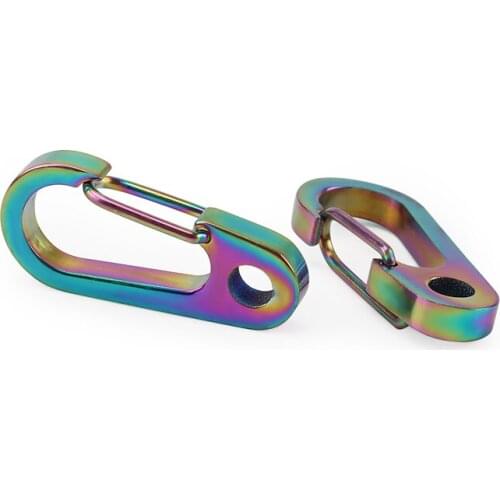 Titanium Alloy Keychain Alloy Key Ring Mountain Climbing Hang Buckle Outdoor Small Tool