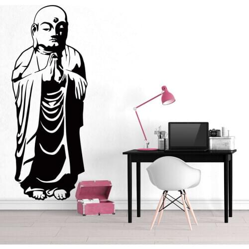 Buddha Wall Art Decal Vinyl Sticker Wall Art Mural Transfer Yoga Style Wall Sticker Buddha Home Living Room Decoration AY831