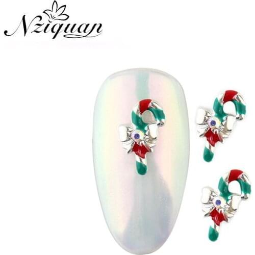 DIY boutique nail decoration stickers 3D Christmas series nail decorations 10pcs a pack of NZIQUAN new launch 7*10mm