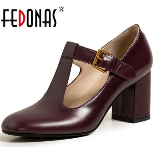 FEDONAS Womens High-heeled Shoes