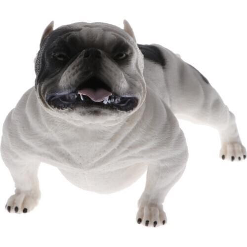 Simulation American Bully Pitbull Dog Animal Action Figure Model Kids Educational Learning Nature Toys White