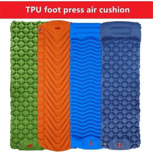 Lightweight Sleeping Pad Press Foot Outdoor Camping Hiking Mat Nylon TPU Inflatable Mattress Damp Proof Portable Air Cushion