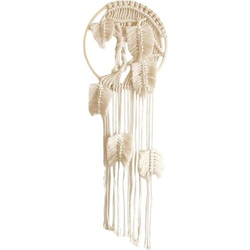 Handmade Dream Catcher Woven Leaf Wind Chimes Hanging Craft Gift Dreamcatcher Ornament Bedroom Decoration Ins Photo Shoot Prop