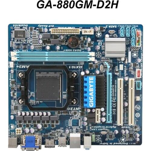 For Gigabyte GA-880GM-D2H Original Used Desktop Motherboard 880GM-D2H 880G HDMI Micro ATX AMD Motherboard