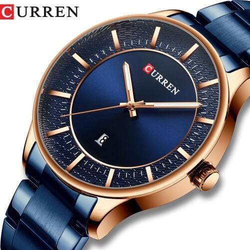 CURREN Men Watch Stainless Steel Classy Business Watches Male Auto Date Clock 2019 Fashion Quartz Wristwatch Relogio masculino