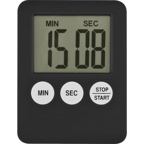 New 1Pc 7 Colors Super Thin LCD Digital Screen Kitchen Timer Square Cooking Count Up Countdown Alarm Magnet Clock