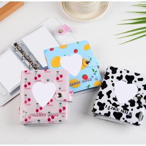 7.5*10cm Photo Album Cover & Inner Pages PVC Hollow Love Heart Binder Photocard Holder Card Holder Albumes