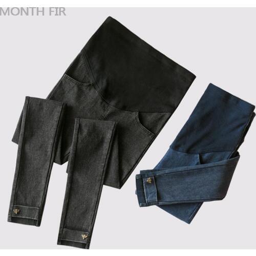 Maternity Wear Clothing Denim Jeans Pants For Pregnant Women Clothes Elastic Waist Maternity Leggings Ropa Premama Spring