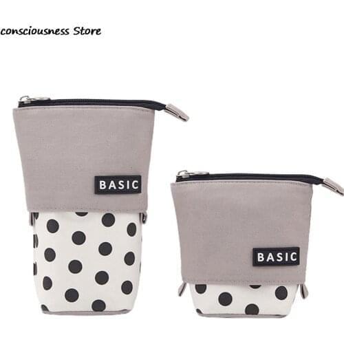 Creative Wave Point Kawaii Pen Case Retractable Pencil Case School Stationery Storage Bag Cute Pen Holder Gifts For Kid Pen Bags