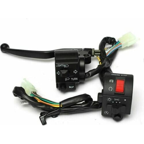 GN125 Left Right Handlebar Headlight Switch Horn Starts 2PCS Motorcycle Handlebar Lever Switch for Suzuki King