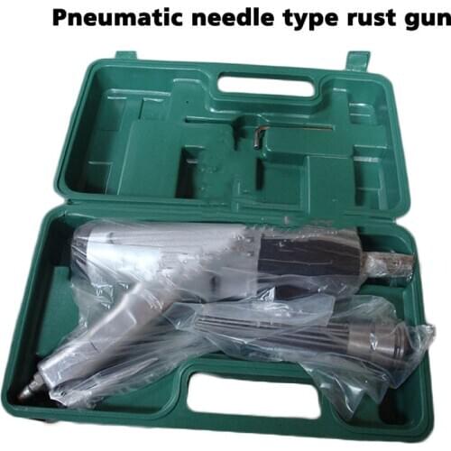 Pneumatic Derusting Gun With Plastic Box Pneumatic Needle Anti-rust Gun Rust Removal Air Needle Scaler JEX-28
