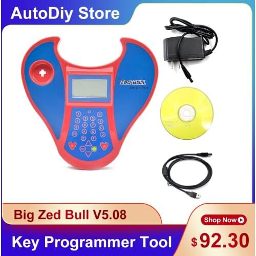 2021 New Big Zed Bull Plus V5.08 Auto Car Key Programmer Tools Tranponder Key Clone Device Zed-bull Key Cloner Multi-Languages