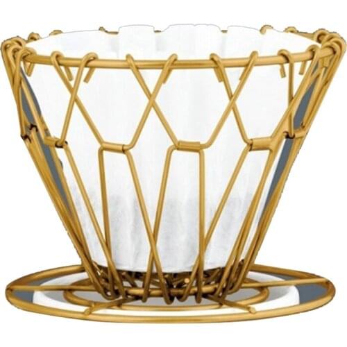 Foldable Portable Stainless Steel Hand Brewed Coffee V60 Cone Filter Paper Holder V60 Coffee Filter Paper Holder