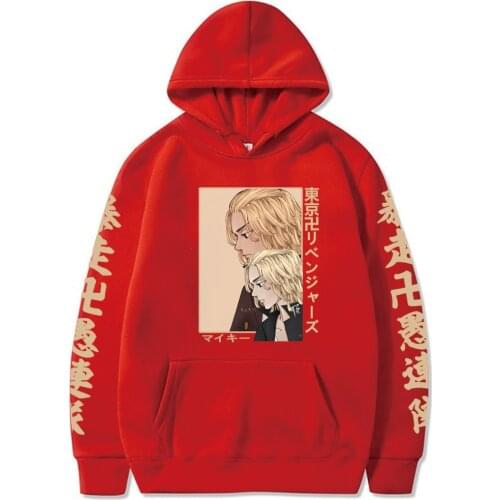 Mikey Print Hoodie Anime Tokyo Revengers Cartoon Cute Sweatshirts Streetwear Casual Loose Oversized Hooded Pullovers Hoody 2021