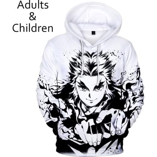 2021 3D Kimetsu no Yaiba Hoodies Boys/girls Sweatshirts Kids Hoodie Demon Slayer spring autumn pullover Kimetsu no Yaiba Clothes