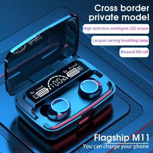 TWS Bluetooth 5.1 Earphones 2000mAh Charging Box Wireless Headphone Stereo Sports Waterproof Earbuds Headsets With Microphone