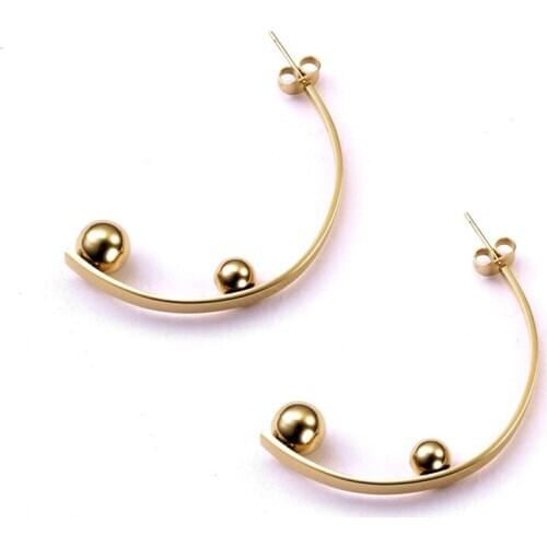 316L Stainless Steel Dangle Earring for Woman Gold Plating European Long Eardrop Trendy Wedding Female Drop Earring Jewelry Gift