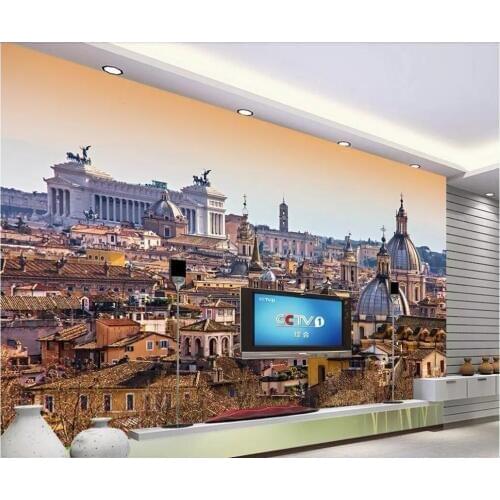 WDBH Custom photo 3d wallpaper European country architecture landscape room home decor 3d wall murals wallpaper for walls 3 d