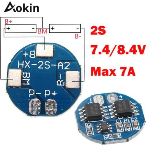 Aokin 2S 5A Li-ion Lithium Battery 7.4v 8.4V 18650 Charger Protection Board bms pcm For Li-ion Lipo Battery Max 7A Accessories