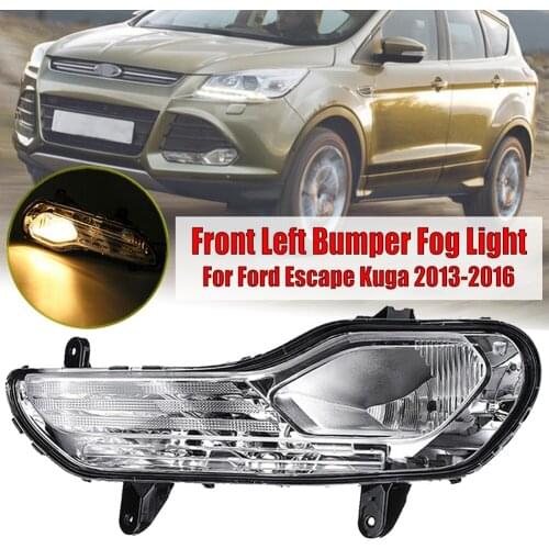 1pcs left front fog lamp with halogen bulb for Ford kuga 13-16 Main driving bumper anti-fog lights Car light accessories