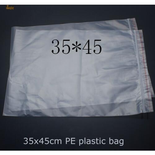 2018 Free Shipping 50pcs Size: 35x45cm Clothes Packaging Zipper Lock Recycle Plastic Bags, Pe Transparent packing Bag