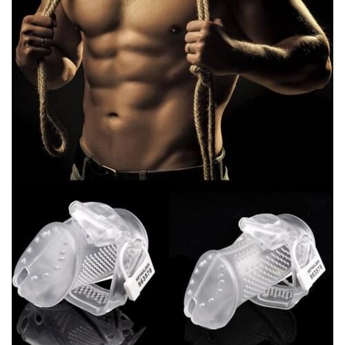 3D Cock Cage,Penis Sleeve,Plastic lockable Male Chastity Device With Lock,Penis Rings,Adult Games Sex Toys For Men