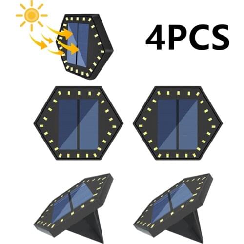 4Pcs Solar Underground Light Solar Light Outdoor Solar Lamp Spliced Wall Mounted Stair Step Wall Lamp Fence Inserted Lawn Light