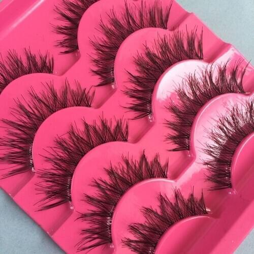 5 Pairs False Eyelashes Natural Soft Eye Lashes Makeup Handmade Thick Fake False Eyelashes Make Up Beauty Tools