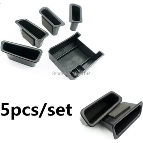 5Pcs Front+ Rear + Central Armrest Holder Door Handle Arm Rest Storage Box Door Door Box Glove Tray FOR VOLVO XC60 09- 2017