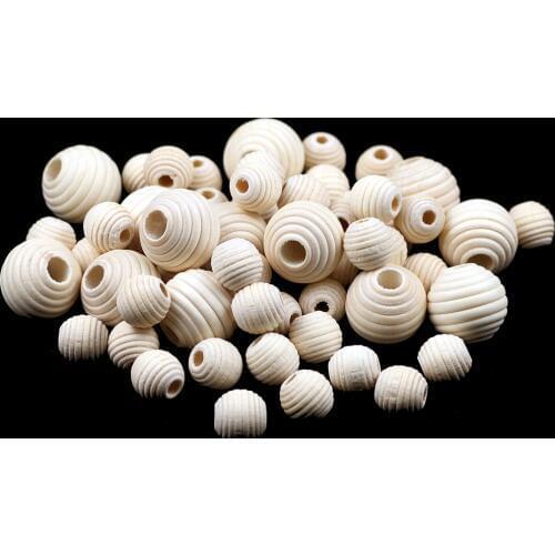 10~30PCS Wooden Round Beads Loose Spacer Eco-Friendly Natural-Color Wood Beads for Jewelry Making bracelet DIY Accessories