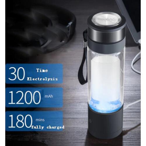 350ml Hydrogen Rich Water Bottle Alkaline Ionizer Generator Healthy Anti-Aging USB Rechargeable Smart Ebergy Bottle