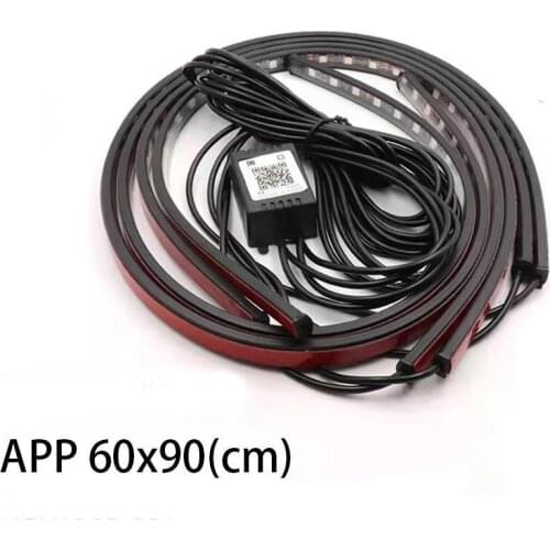 Car Chassis Light Decoration Atmosphere Colorful Gradual Modification Can Voice Remote Control Switch Led Light With 90*1.2cm