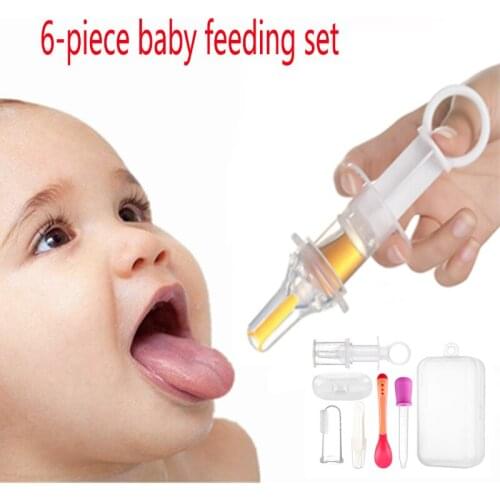 Baby Smart Medication Set Temperature Sensitive Spoon Squeezing Medicine Dropper Dispenser Transparent Pacifier Child Feeder
