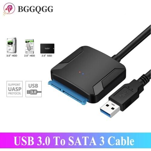 BGGQGG USB 3.0 To SATA 3 Cable Sata To USB Adapter Cables Support 2.5 or 3.5 Inch External SSD HDD Adapter Hard Drive Hot Sale