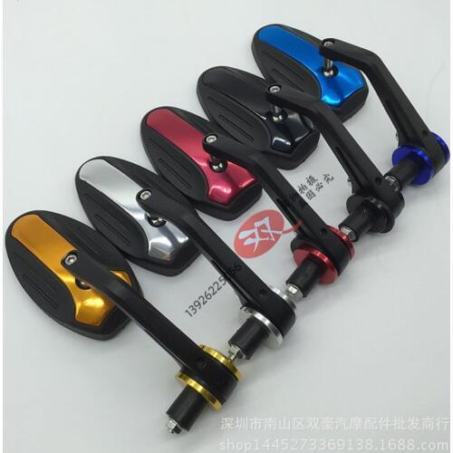 Colorful decal ellipse universal brand accessories motorcycle handlebar mirror moto rearview mirror bar end motor side mirror