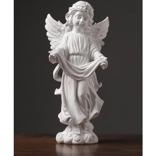 [MGT] Nordic Style Home Decor Angel Resin Decoration Living Room Entrance Bedroom Display Window Decoration Girl Heart Statue